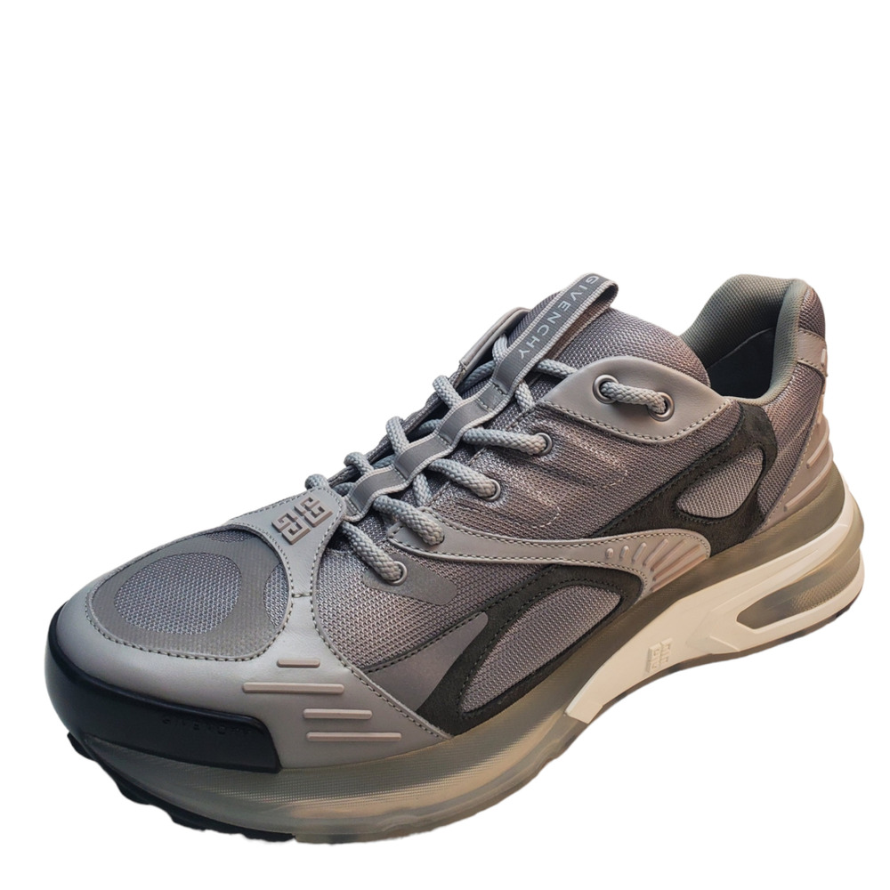 Givenchy Mens Shoes TR Mountain Low Top Leather Athletic Sneakers 11.5M Grey
